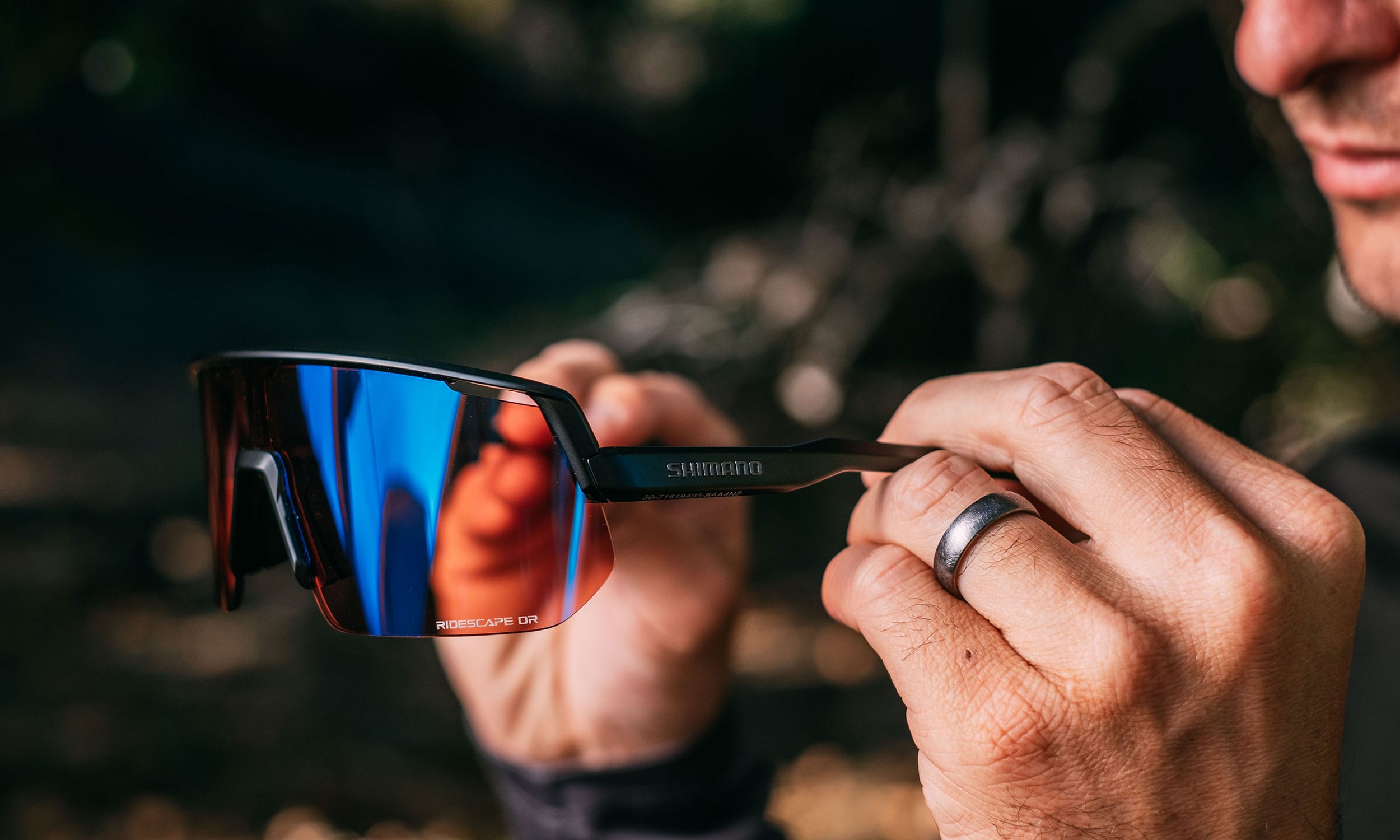 Shimano Technium L sun glasses with ridescape offroad lens