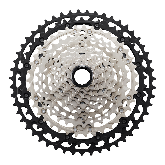 Close-up of a bicycle cassette with multiple gears