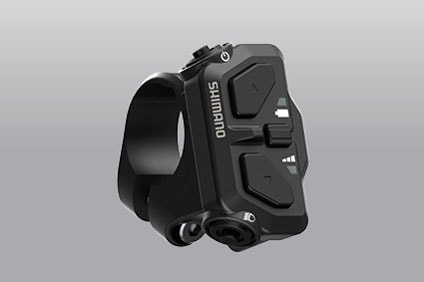 Accessorio nero Shimano per bici con pulsanti e supporto