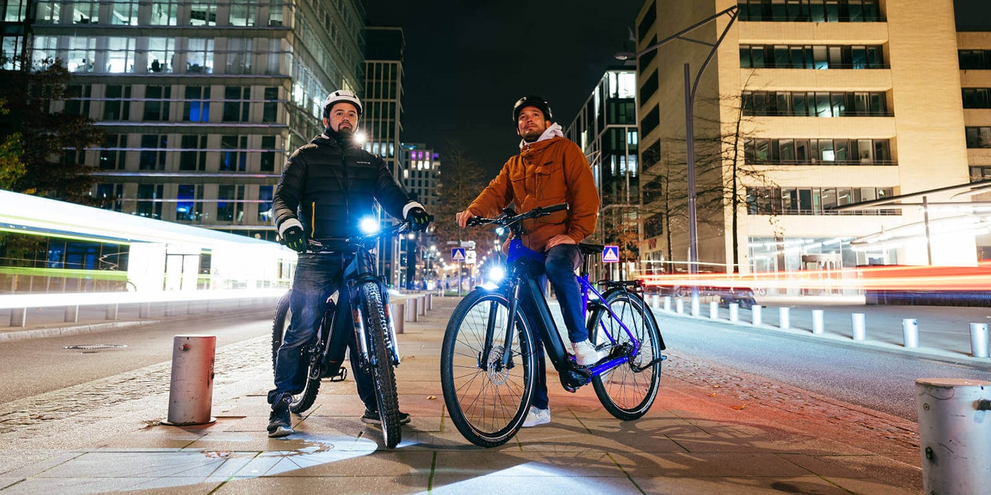 Feel the excitement of cycling in the city at night