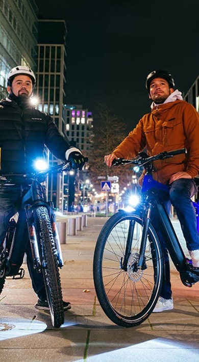 Feel the excitement of cycling in the city at night