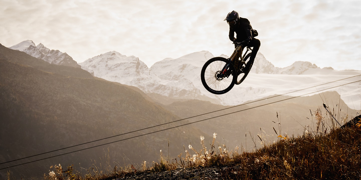 À l'intérieur du Bike Park de La Thuile