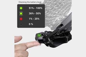 Checking bicycle battery level with LED indicators for different charge ranges