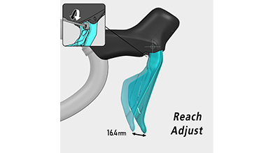 Beeld van de aanpassing van de Shimano GRX RX717 Di2-gravelbike-shifters