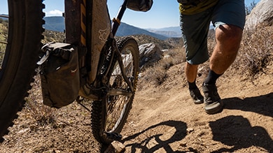 Kurt wearing shimano GE9 mtb shoes on the orogenesis trail
