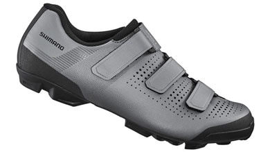 Zapatilla de ciclismo Shimano gris con tres correas de velcro