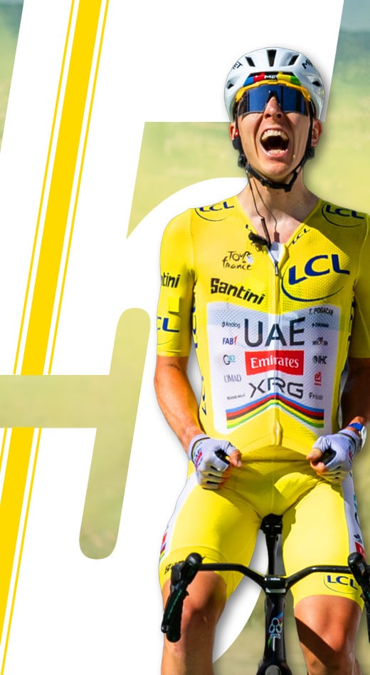 Fünf Mal Gelb: Tadej Pogačar schreibt Geschichte mit SHIMANO DURA-ACE