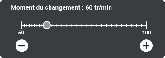 Shift timing: 60rpm