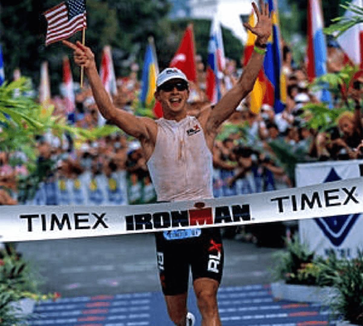 Tim Deboom winning Ironman