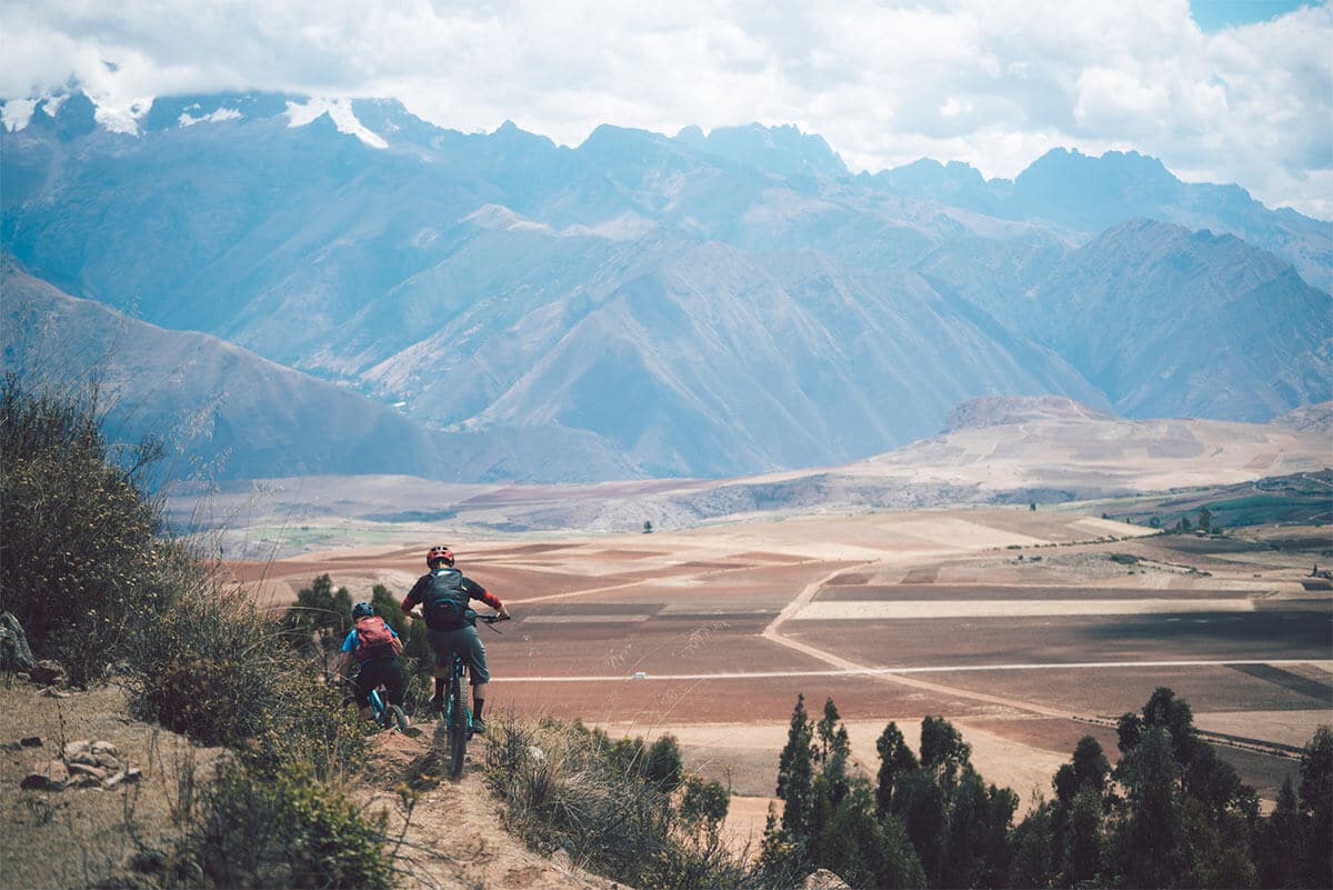 Women Mountian Biking in Peru