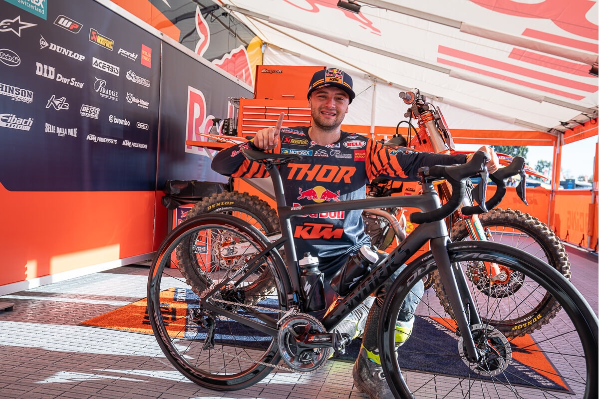 Cooper Webb with Specialized Road Bike