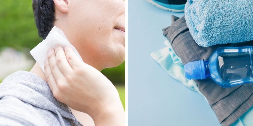 汗の対策で、着替えとタオルを用意したらいいです!